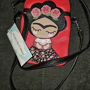 Sleepyville Critters Red Mini Crossbody Bag